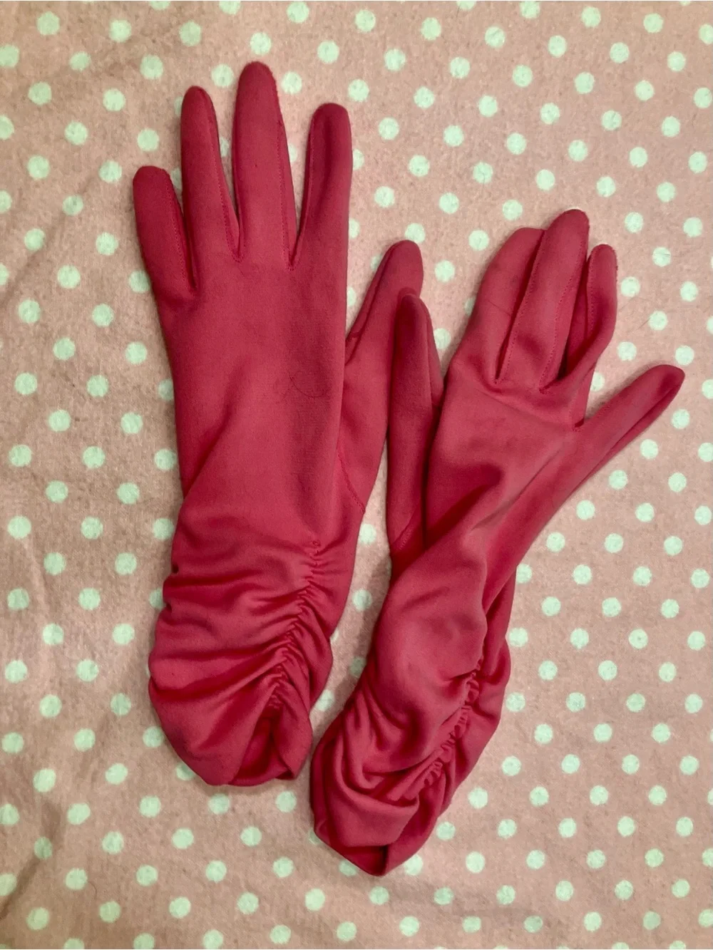 Vintage Hansen Gloves 7 Raspberry Pink